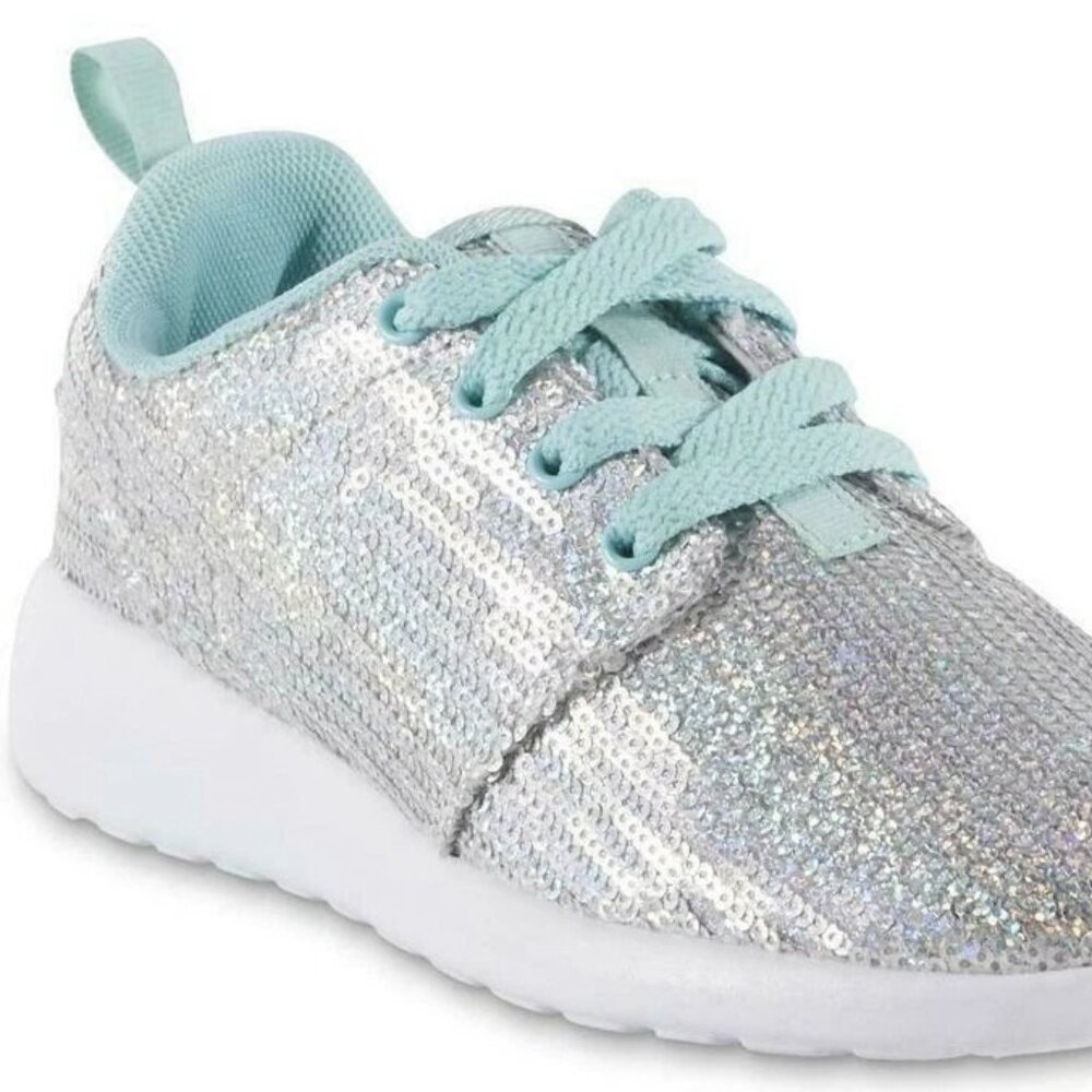 Athletech brand Girls' Sport or Casual sneakers - Mint Green w/Sequins NWT